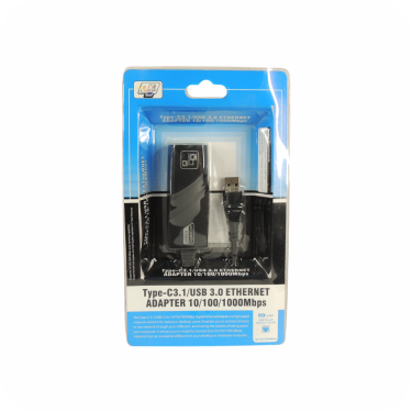 empaque de adaptador de red usb y tipo-c negro 