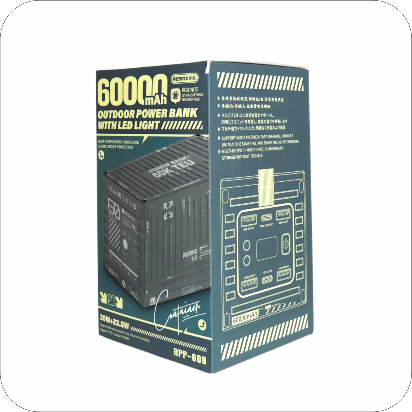 empaque de bateria portatil remax de 60000 mah 