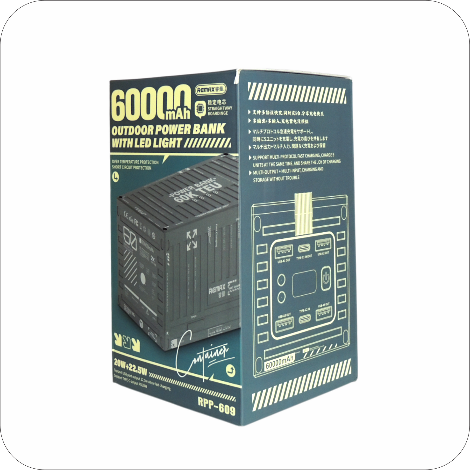empaque de bateria portatil remax de 60000 mah 
