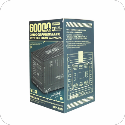 empaque de bateria portatil remax de 60000 mah 