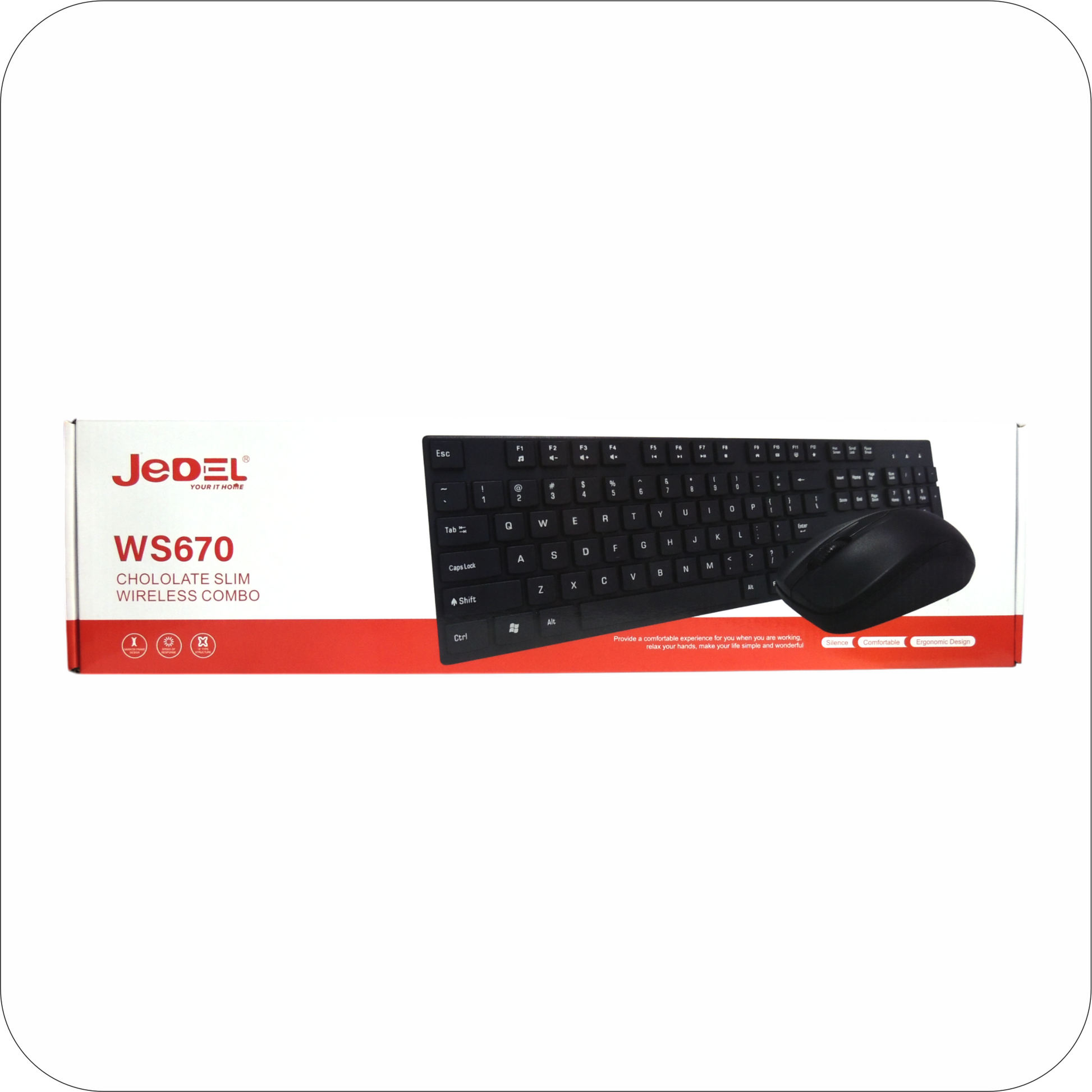 empaque del combo jedel ws670 negro