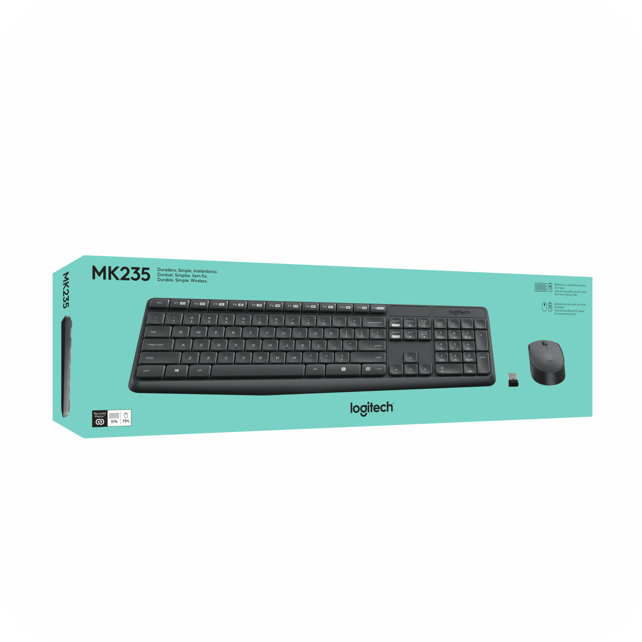 empaque de combo teclaado y mouse mk235 logitech 