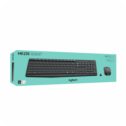 empaque de combo teclaado y mouse mk235 logitech 