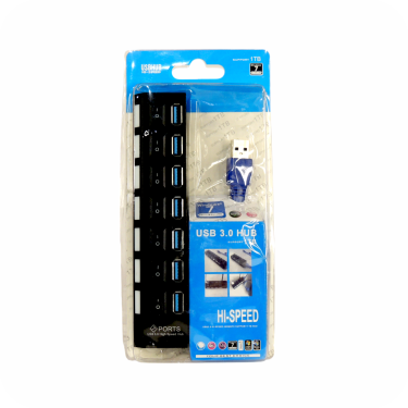 empaque de multipuerto negro de cable usb azul 