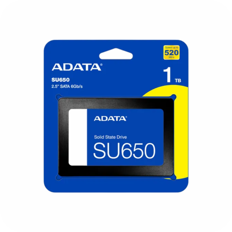 empaque de unidad de estado solido ADATA SU650 1TB
