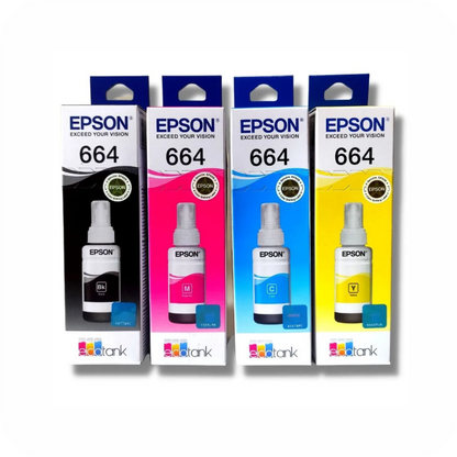 empaques de  tintas epson originales 664 sistema EcoTank