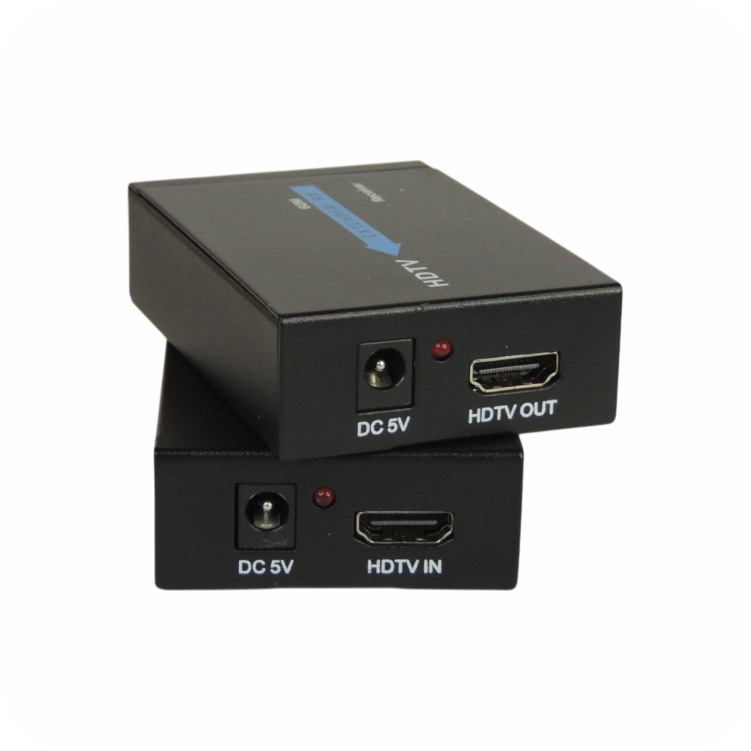 extensor hdmi con conector 5v  y salida hdtv 