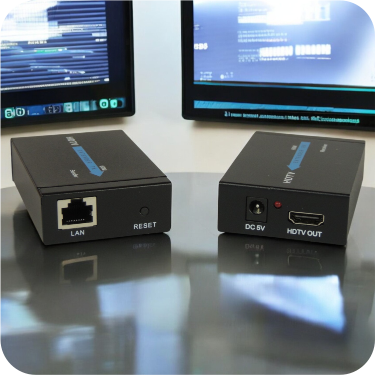 extensor hdmi con conector Lan y salida hdtv