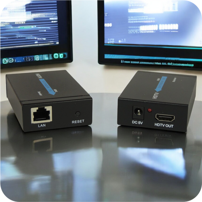 extensor hdmi con conector Lan y salida hdtv