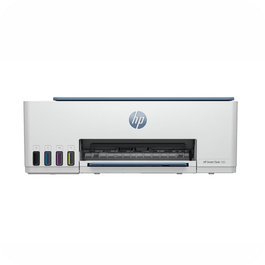 impresora HP con depósitos de tinta visibles 