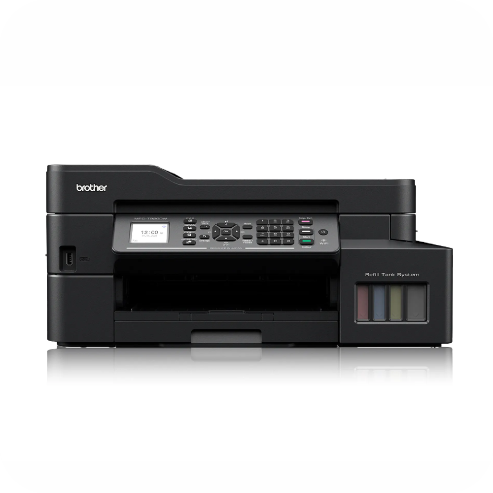 impresora Brother multifuncional con impresión, copia, escaneo y sistema de tinta continua a color