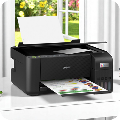 impresora epson multifuncional escaneando documento a color 