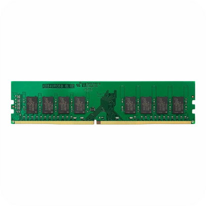 memoria RAM DDR4 con conectores dorados y chips expuestos