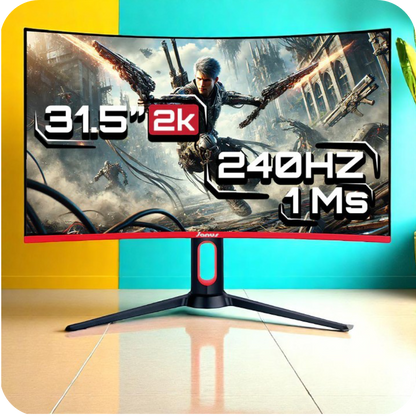 monitor gamer janus curvo de 31.5 pulgadas 