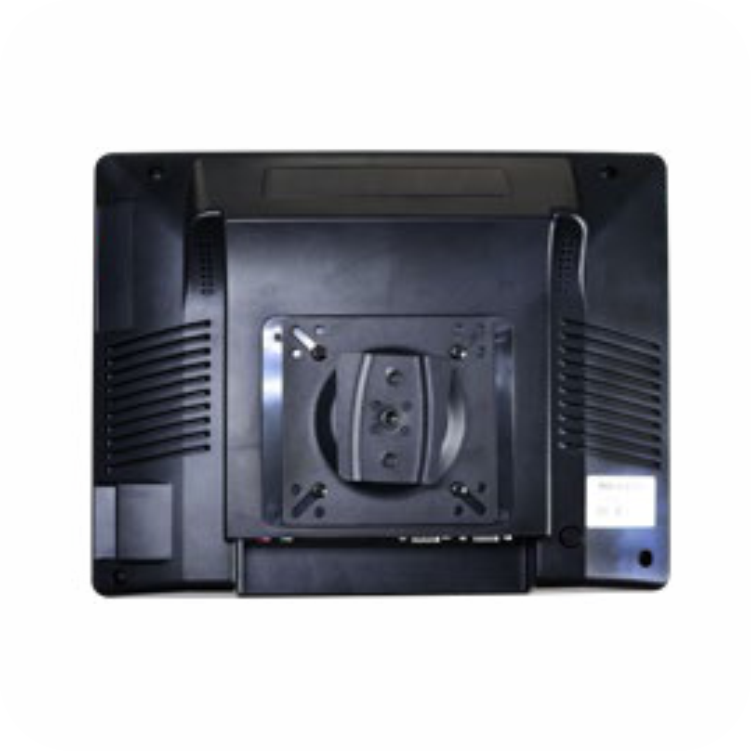 parte trasera del monitor Jaltech POS con sistema de montaje ajustable