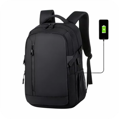 morral negro con puerto de carga usb 