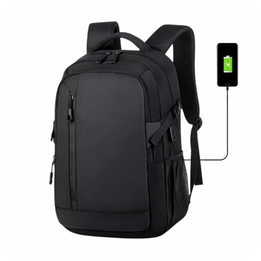 morral negro con puerto de carga usb 