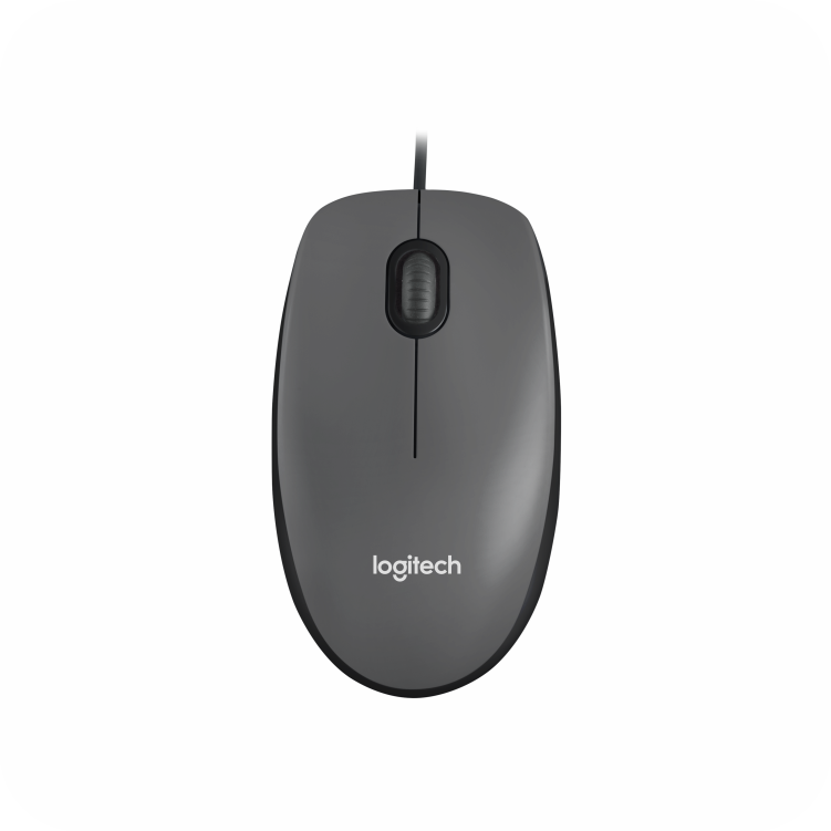 mouse alámbrico Logitech gris