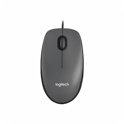 mouse alámbrico Logitech gris