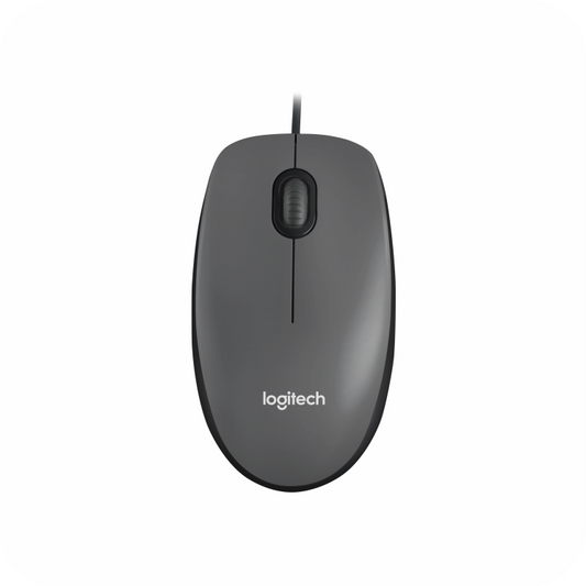 mouse alámbrico Logitech gris