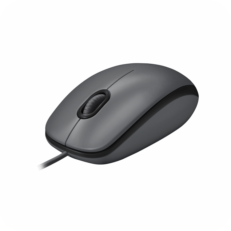 mouse con cable USB de diseño ambidiestro