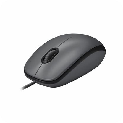 mouse con cable USB de diseño ambidiestro