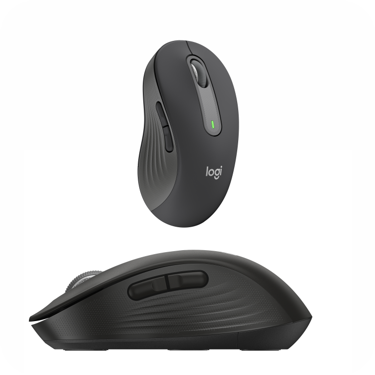 mouse ergonómico inalámbrico Logitech con conectividad USB y Bluetooth
