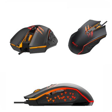 Mouse gamer con retroiluminación RGB, diseño ergonómico y cable USB,