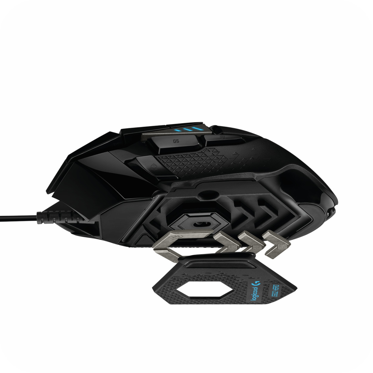 mouse gaming Logitech G502 con peso ajustable