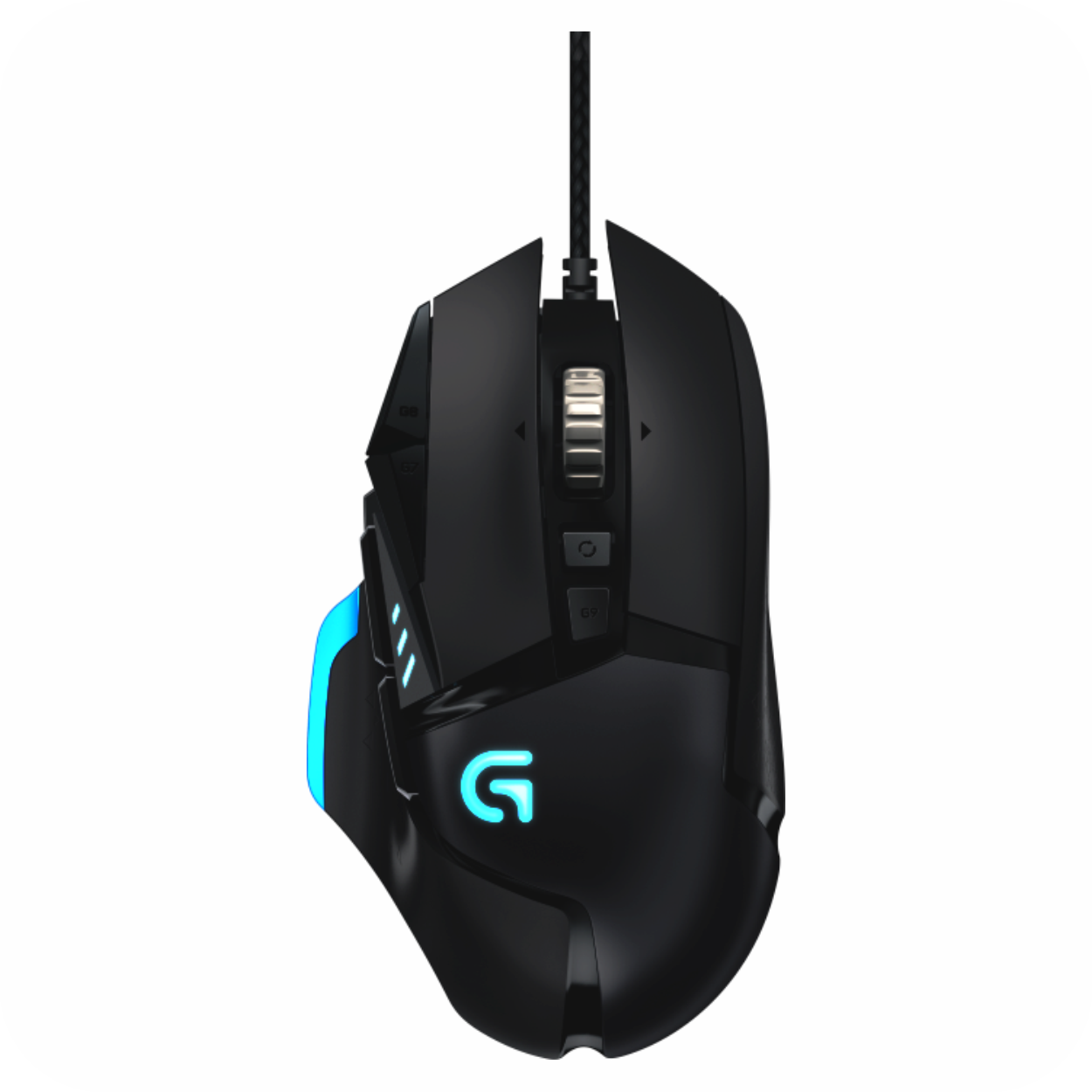 mouse gaming Logitech G502 con retroiluminación RGB