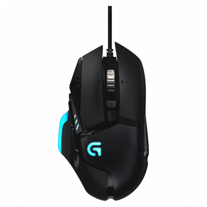 mouse gaming Logitech G502 con retroiluminación RGB