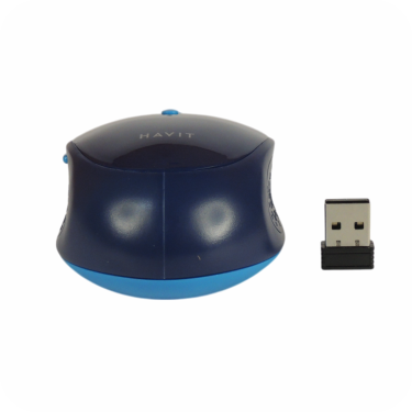 mouse havit azul y receptor usb incluido