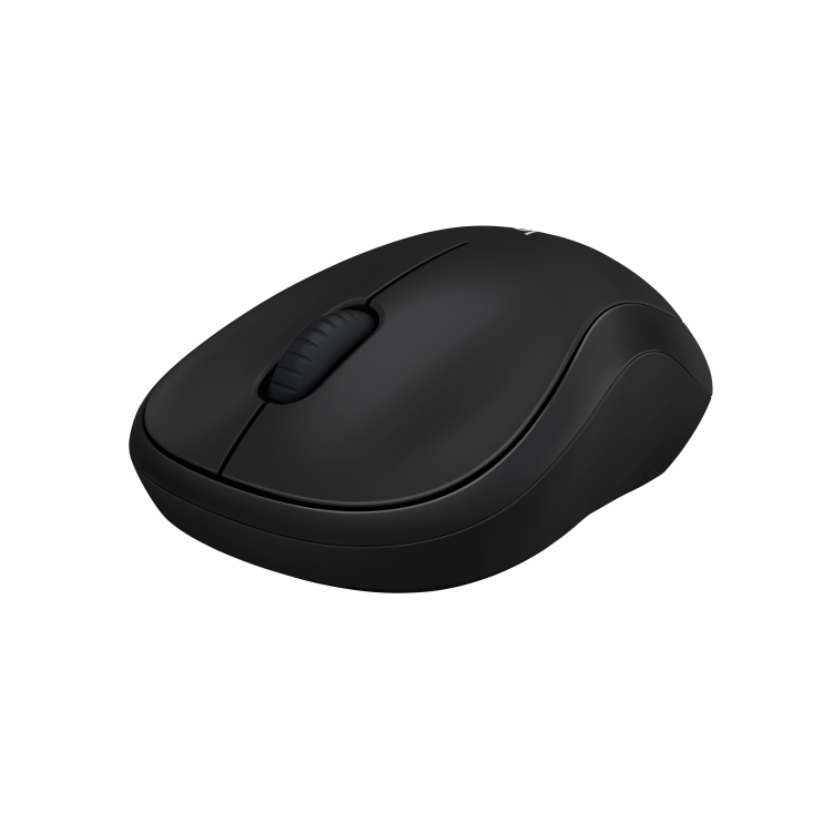 mouse inalambrico negro diseño ambidiestro