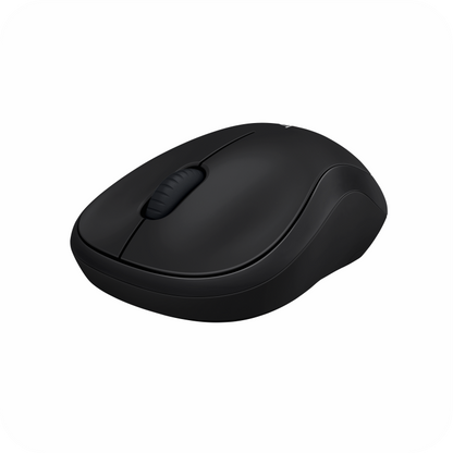 mouse inalambrico negro diseño ambidiestro