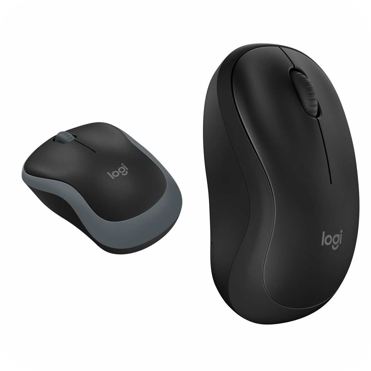 dos mouse inalámbricos logitech en diferentes estilos