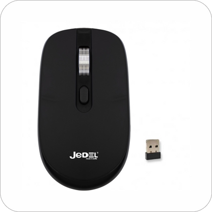 mouse jedel negro usb inalambrico