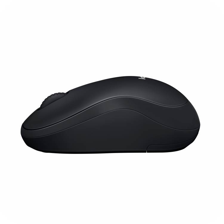 mouse  inalámbrico Logitech color negro, vista lateral