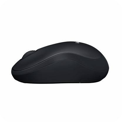 mouse  inalámbrico Logitech color negro, vista lateral