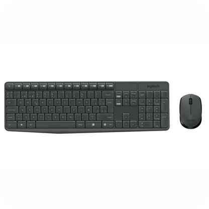 mouse y teclado logitech negros usb