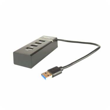 multipuerto de 4 puertos con cable usb  negro