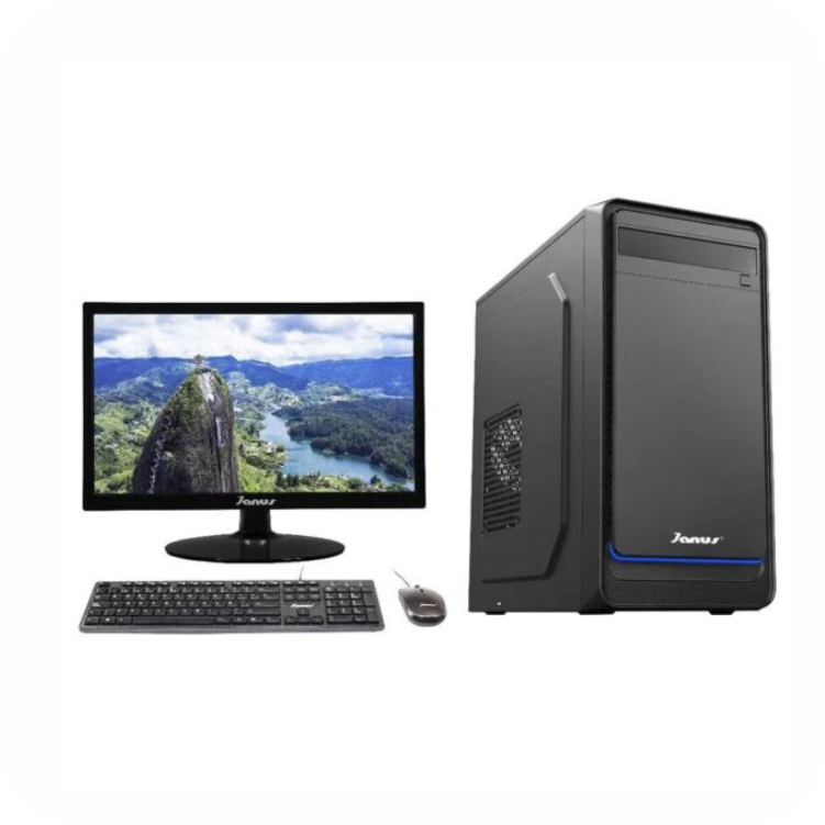 computador de escritorio Janus con monitor, teclado y mouse 
