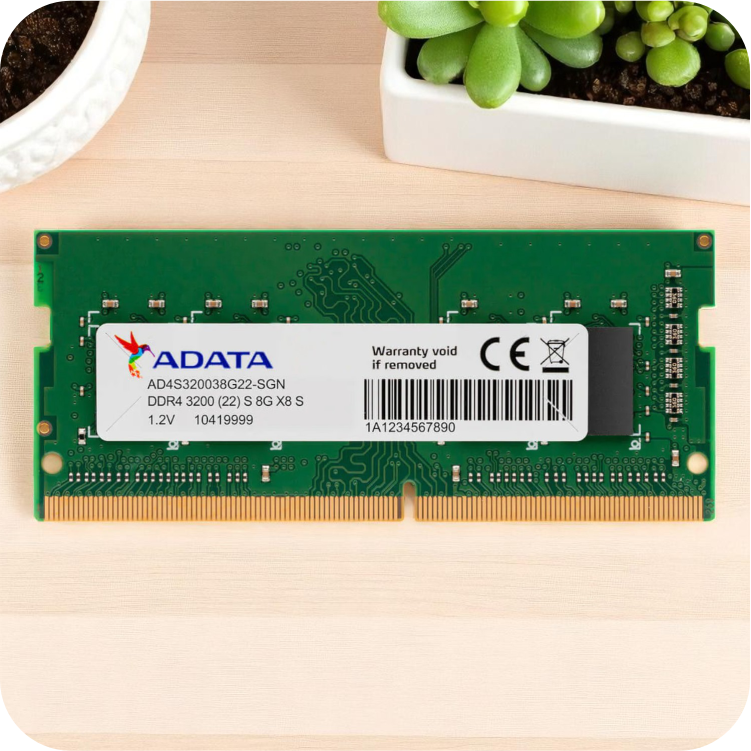 memoria RAM ADATA DDR4  bus 3200MHz de 8gbs 
