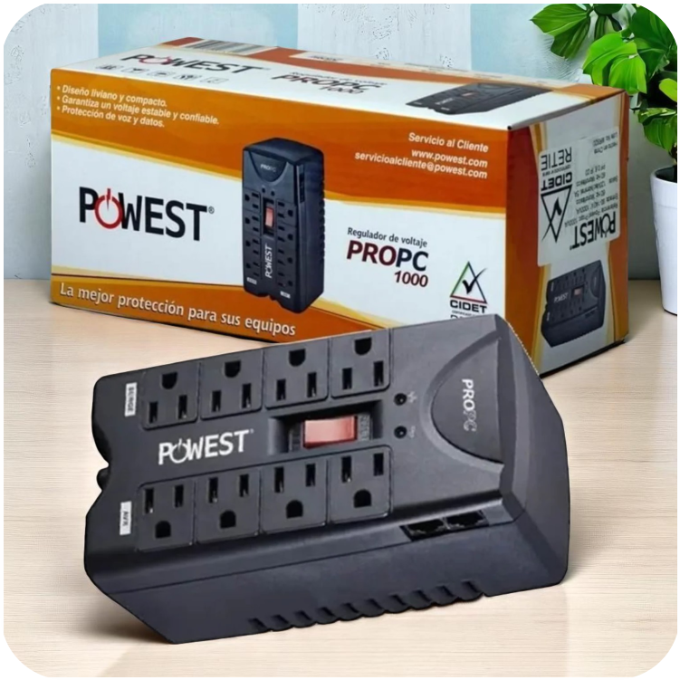 regulador powest propc 1000 con empaque visible
