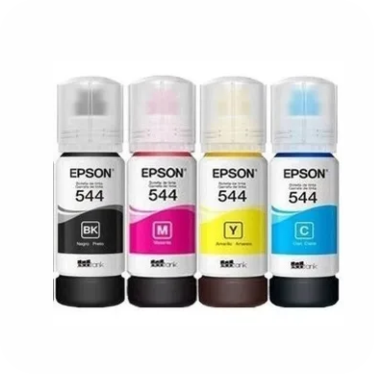 set de tinta Epson 544: negro, cian, magenta y amarillo para impresoras EcoTank