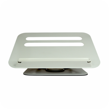 soporte para portatil de acero blanco