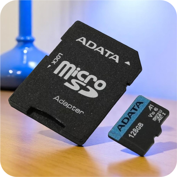 tarjeta microSD ADATA 128gb con adaptador SD