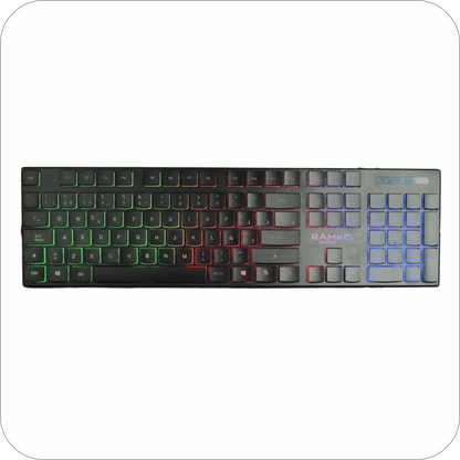 teclado ramko gaming negro con retroiluminacion rgb 
