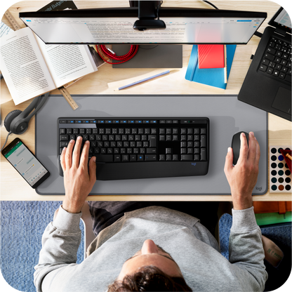 teclado mouse logitech inalambrico ideal para trabajar en uso