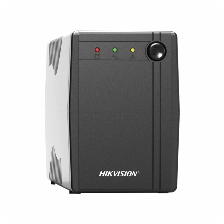vista frontal de Ups Hikvision con indicadores led y boton de encendido