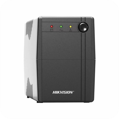 vista frontal de Ups Hikvision con indicadores led y boton de encendido